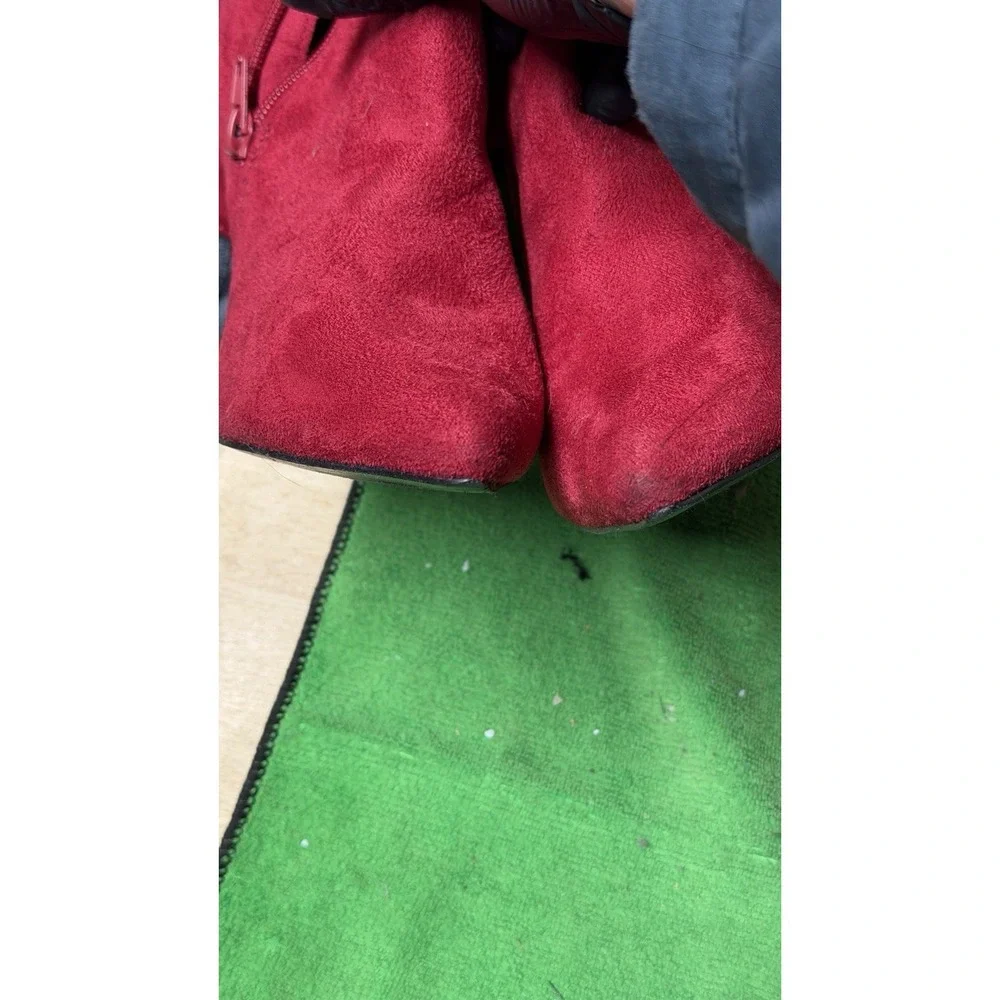 Red Over The‎ Knee Boots Nadine Size 8.5 EU 39 Stiletto Heels